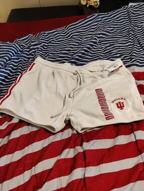 Indiana University White & Red Women's Athletic Shorts